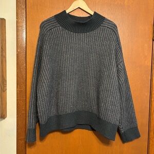 Ava & Viv Charcoal Ribbed Crew Neck Sweater
